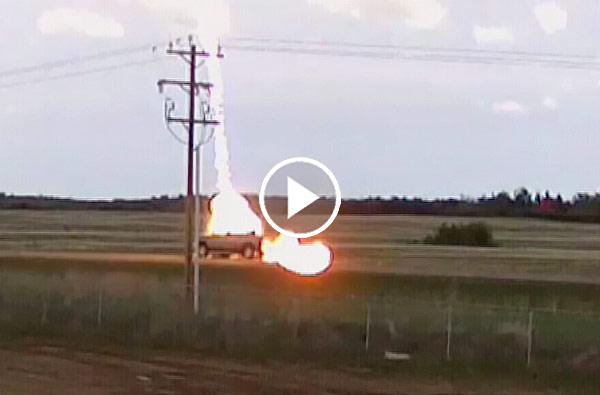 God Does Not Like This Truck In Particular - Lightning Struck A Pick Up