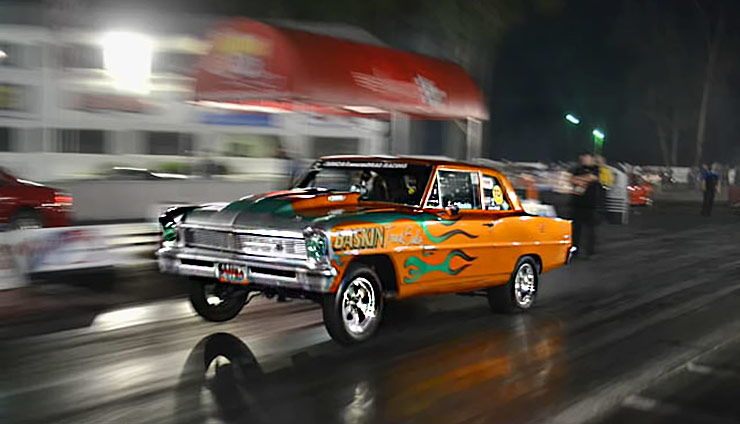 Don Baskin 1966 Nova SS at NMCA wheel-stand