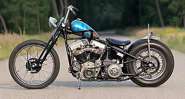 1948 1956 Harley Panhead Oldschool Bobber Throttlextreme