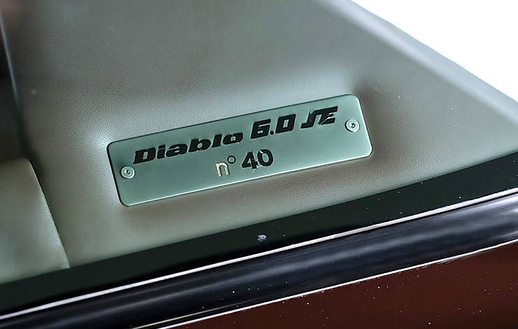 Lamborghini Diablo VT 6.0 Special Edition number 40 plate