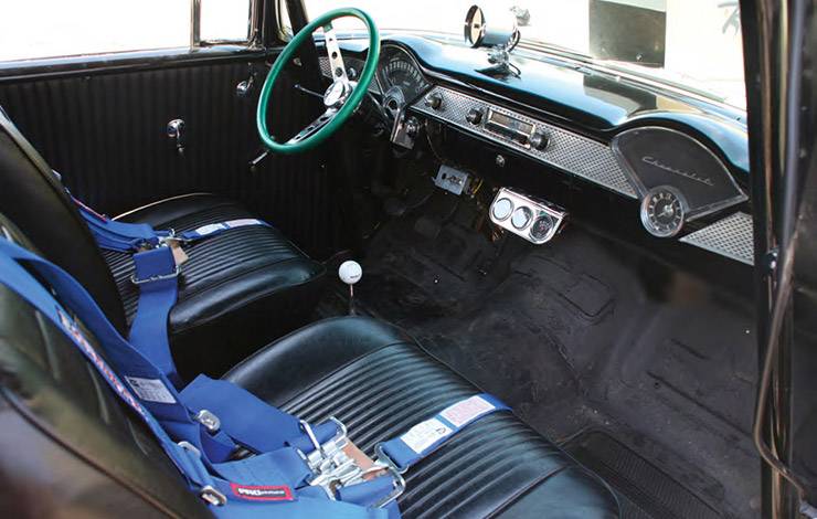 1955 Chevy Tri-Five nicknamed Trouble interior