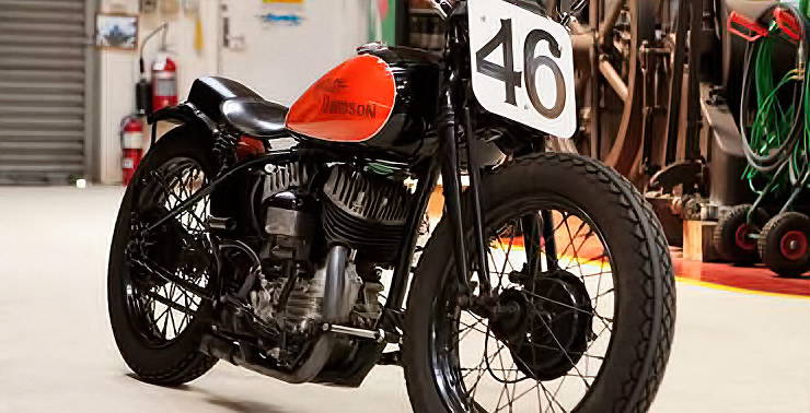 1946 Harley Davidson WR 45 Flat Tracker owned by Jay Leno